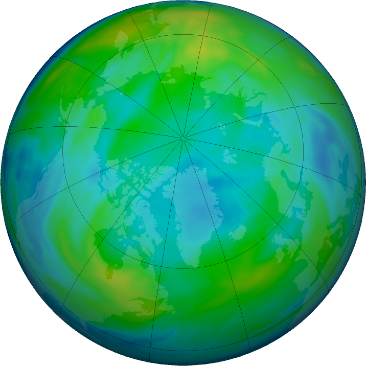 Arctic ozone map for 06 November 2019